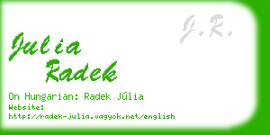 julia radek business card