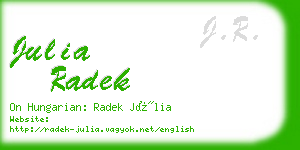 julia radek business card